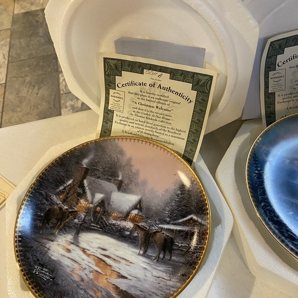 Thomas kinkade collectable plates with certificate of authenticity - Picture 3 of 14
